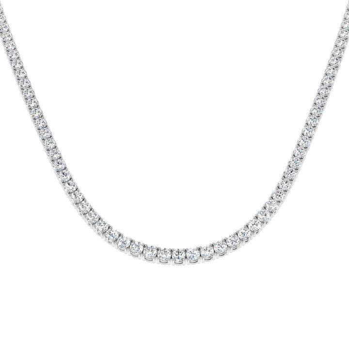 Classic Diamond Tennis Necklace 12.20ct G/SI Quality 18k White Gold