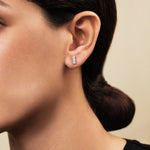 Diamond Trilogy Drop Earrings 0.75ct G/SI Quality in 18k White Gold - All Diamond