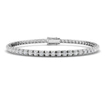 Illusion Diamond Tennis Bracelet 2.00ct G/SI in 9k White Gold - All Diamond