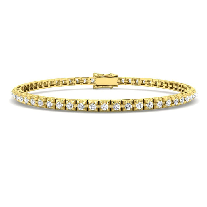 Illusion Diamond Tennis Bracelet 2.00ct G/SI in 9k Yellow Gold