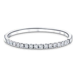 15 Stone Half Eternity Ring 0.20ct G/SI Diamonds in 18k White Gold - All Diamond