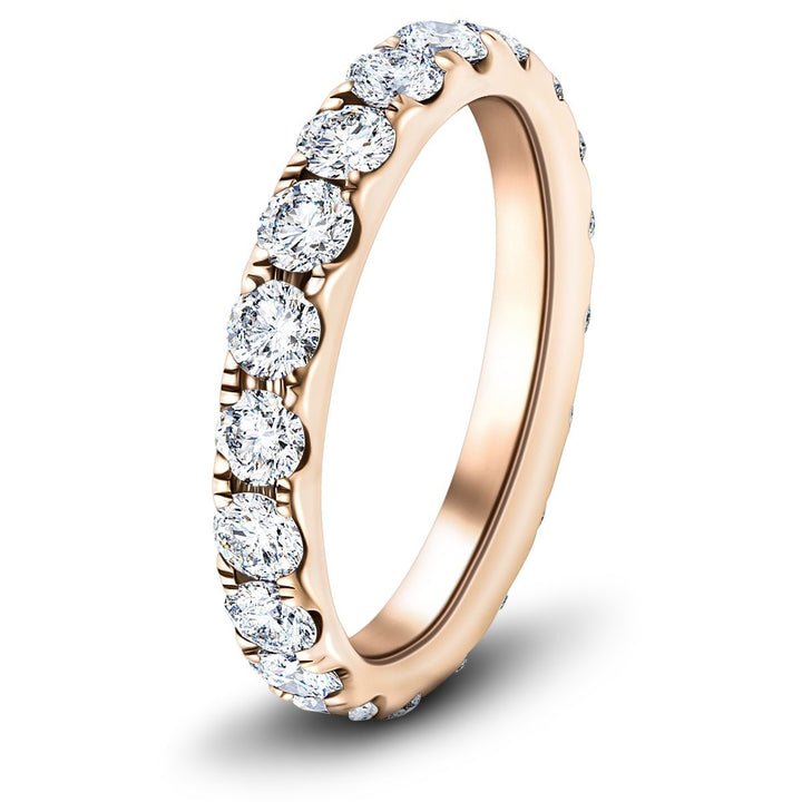 23 Stone Full Eternity Ring 1.50ct G/SI Diamonds In 18k Rose Gold