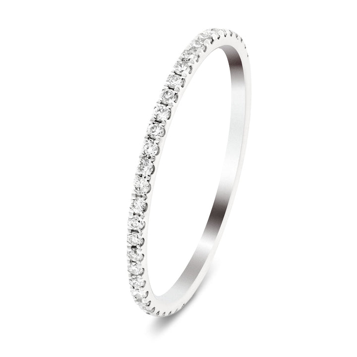 32 Stone Half Eternity Ring 0.17ct G/SI Diamonds in Platinum