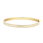 9k Yellow Gold Diamond Bangle 1.05ct G/SI Quality Diamonds - All Diamond
