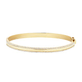 9k Yellow Gold Diamond Bangle 1.05ct G/SI Quality Diamonds - All Diamond