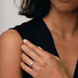 Certified Diamond Bezel Side Stone Engagement Ring 0.70ct G/SI In Platinum