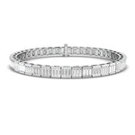 Baguette Diamond Tennis Bracelet 5.00ct G/SI in 18k White Gold - All Diamond