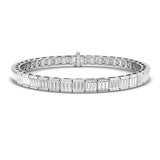 Baguette Diamond Tennis Bracelet 5.00ct G/SI in 18k White Gold - All Diamond