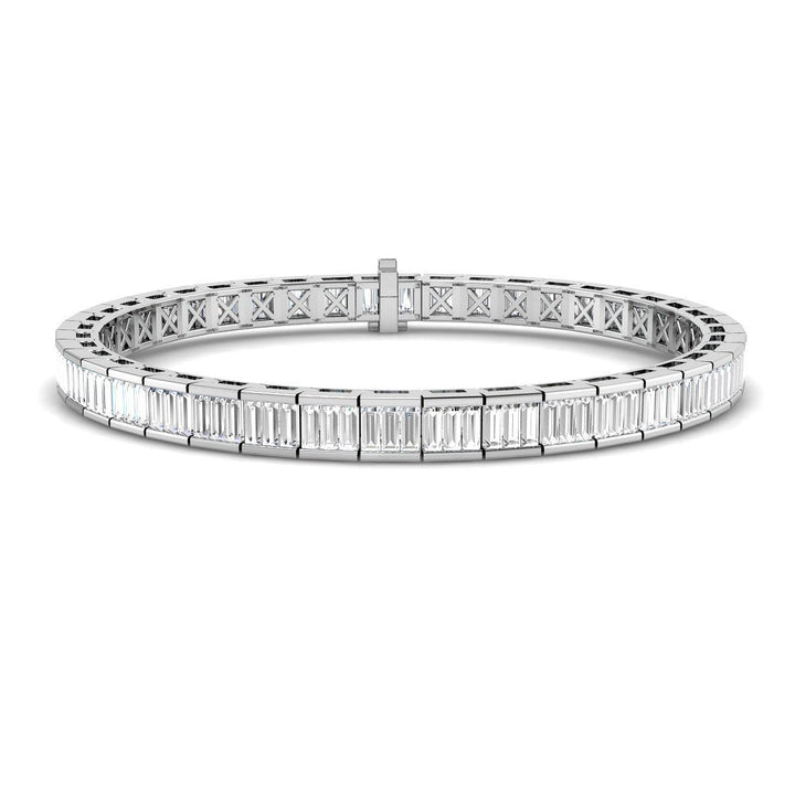 Baguette Diamond Tennis Bracelet 6.00ct G/SI in 18k White Gold