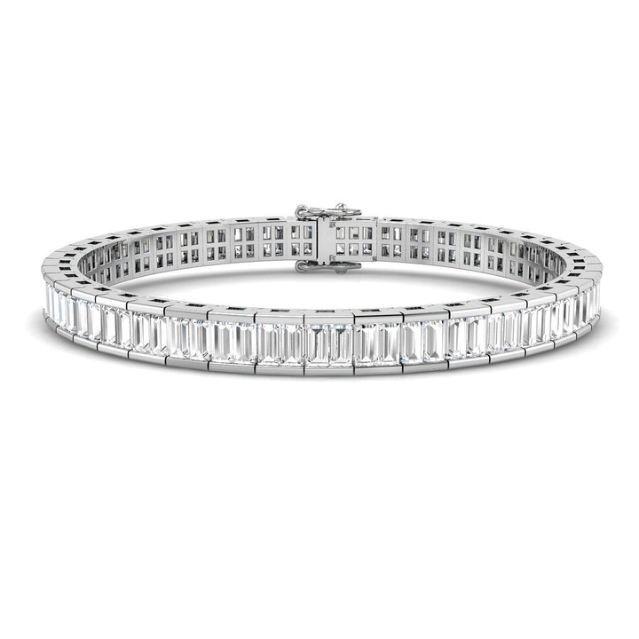 Baguette Diamond Tennis Bracelet 8.00ct G/SI in 18k White Gold