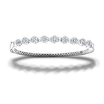 Baguette & Round Diamond Bangle 1.85ct G/SI Diamond in 18k White Gold - All Diamond