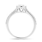 Certified Diamond Bezel Side Stone Engagement Ring 0.70ct G/SI In Platinum - All Diamond