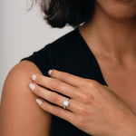 Certified Diamond Halo Princess Engagement Ring 1.25ct 18k White Gold - All Diamond