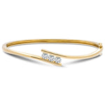 Channel Set Diamond Bangle 0.33ct G/SI Diamond in 9k Yellow Gold - All Diamond