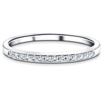 Channel Set Half Eternity Ring 0.15ct G/SI Diamonds in Platinum - All Diamond