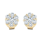 Cluster Diamond Earrings 2.00ct G/SI Quality In 18k Yellow Gold - All Diamond