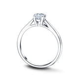 Diamond Solitaire Engagement Ring 0.40ct G/SI Quality 18k White Gold - All Diamond
