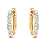 Hoop Diamond Earrings 0.30ct G/SI Quality in 18k Yellow Gold - All Diamond