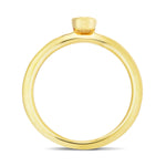 Oval Solitaire Yellow Diamond 0.30ct Engagement Ring in 18k Yellow Gold - All Diamond