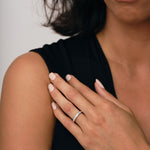 Princess Diamond Half Eternity Ring 0.25ct G/SI in Platinum 2.5mm - All Diamond