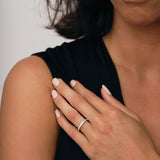 Princess Diamond Half Eternity Ring 0.25ct G/SI in Platinum 2.5mm - All Diamond