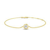 Solitaire Diamond Bracelet 0.25ct G/SI Quality in 18k Yellow Gold - All Diamond