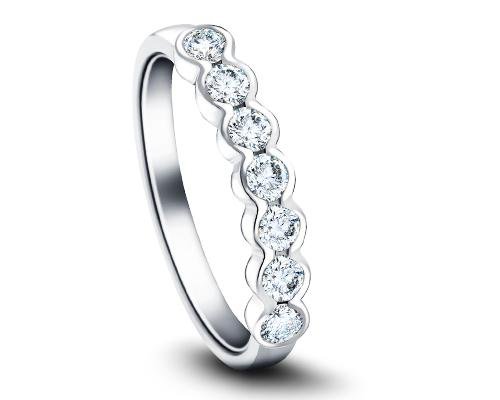 Semi Bezel Set Rings | All Diamond