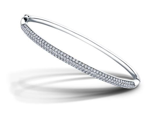 White Gold Diamond Bangles | All Diamond