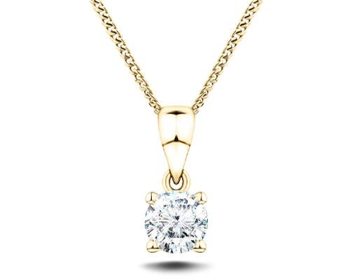Yellow Gold Diamond & Gemstone Necklaces | All Diamond
