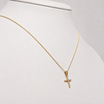 0.25ct Classic Claw Set Diamond Cross Pendant in 9k Yellow Gold - All Diamond