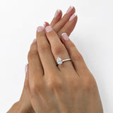Certified Diamond Pear Solitaire Engagement Ring 1.50ct G/SI Platinum