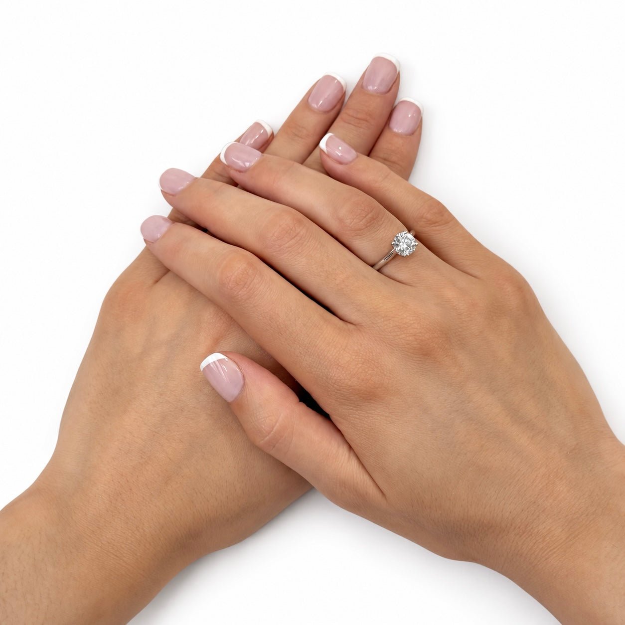 Certified Solitaire Diamond Engagement Ring 1.50ct G/SI Quality Platinum - All Diamond