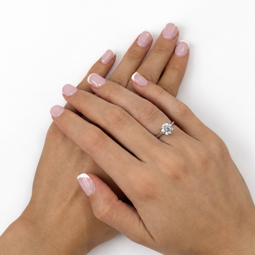 Certified Solitaire Diamond Engagement Ring 2.00ct G/SI Quality 18k White Gold - All Diamond