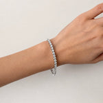 Classic Diamond Tennis Bracelet 13.00ct G/SI in 18k White Gold - All Diamond