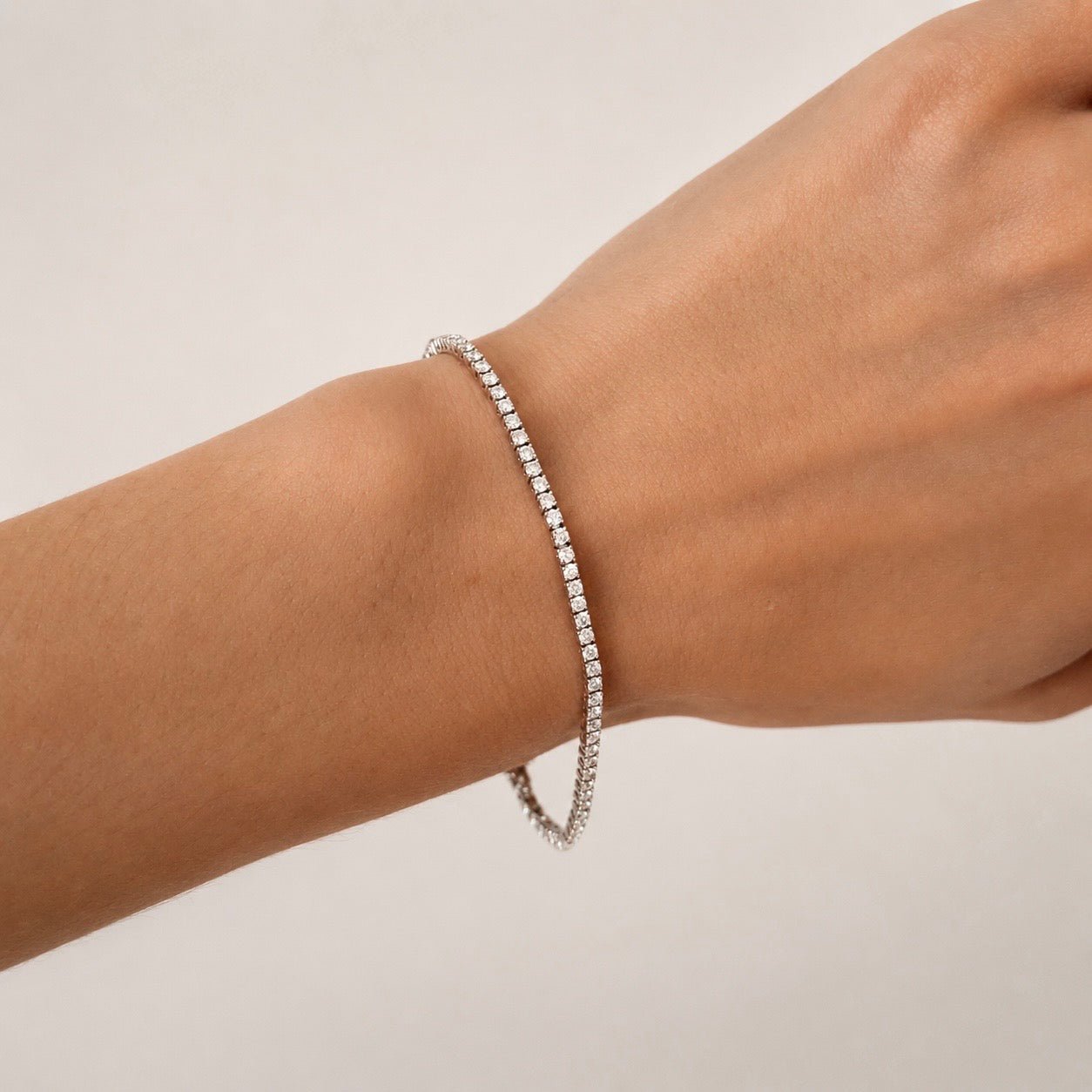 Classic Diamond Tennis Bracelet 2.00ct G/SI in 9k White Gold - All Diamond