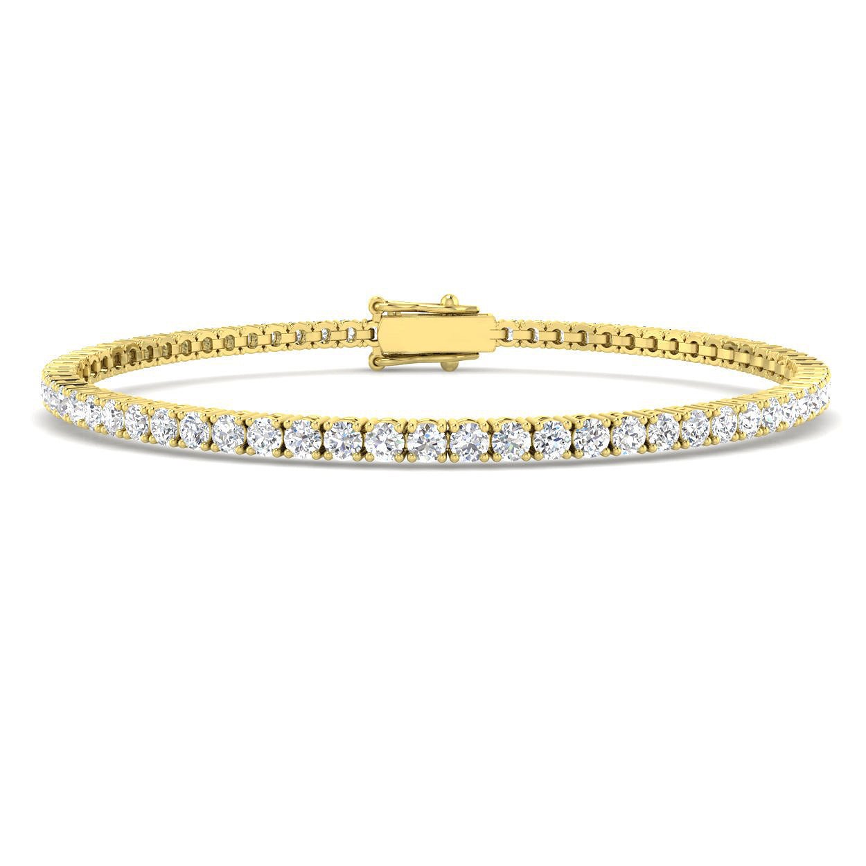 Classic Diamond Tennis Bracelet 3.00ct G/SI in 18k Yellow Gold - All Diamond