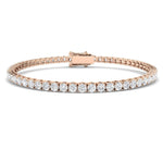 Classic Diamond Tennis Bracelet 5.00ct G/SI in 18k Rose Gold - All Diamond