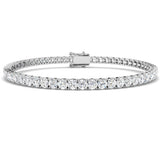 Classic Diamond Tennis Bracelet 6.00ct G/SI in 18k White Gold - All Diamond