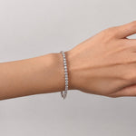 Classic Diamond Tennis Bracelet 8.00ct G/SI in 18k White Gold - All Diamond