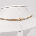 Classic Diamond Tennis Necklace 12.00ct G/SI Quality 18k Yellow Gold - All Diamond