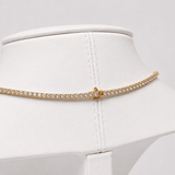 Classic Diamond Tennis Necklace 12.00ct G/SI Quality 18k Yellow Gold - All Diamond