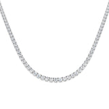 Classic Diamond Tennis Necklace 13.25ct G/SI Quality 18k White Gold - All Diamond