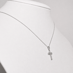 Diamond Cross Necklace with 0.25ct G/SI Diamonds in 9k White Gold - All Diamond