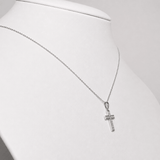 Diamond Cross Necklace with 0.25ct G/SI Diamonds in 9k White Gold - All Diamond