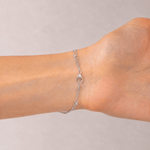 Diamond Double Chain Bracelet 0.25ct G/SI 18k White Gold - All Diamond