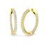Diamond Hoop Earrings 3.00ct G/SI Quality Diamonds 18k Yellow Gold