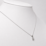 Diamond Solitaire Necklace 0.50ct G/SI in 18k White Gold - All Diamond