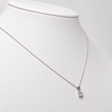 Diamond Solitaire Necklace 0.50ct G/SI in 18k White Gold - All Diamond
