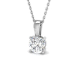 Diamond Solitaire Necklace 1.00ct G/SI in 18k White Gold - All Diamond