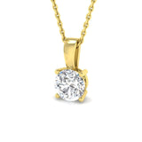 Diamond Solitaire Necklace 1.00ct G/SI in 18k Yellow Gold - All Diamond